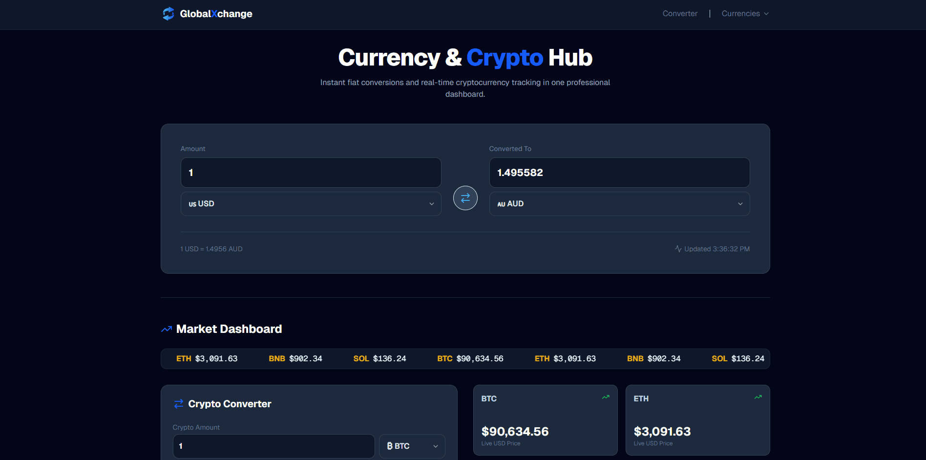 GlobalXchange - Currency Exchange Rate Platform